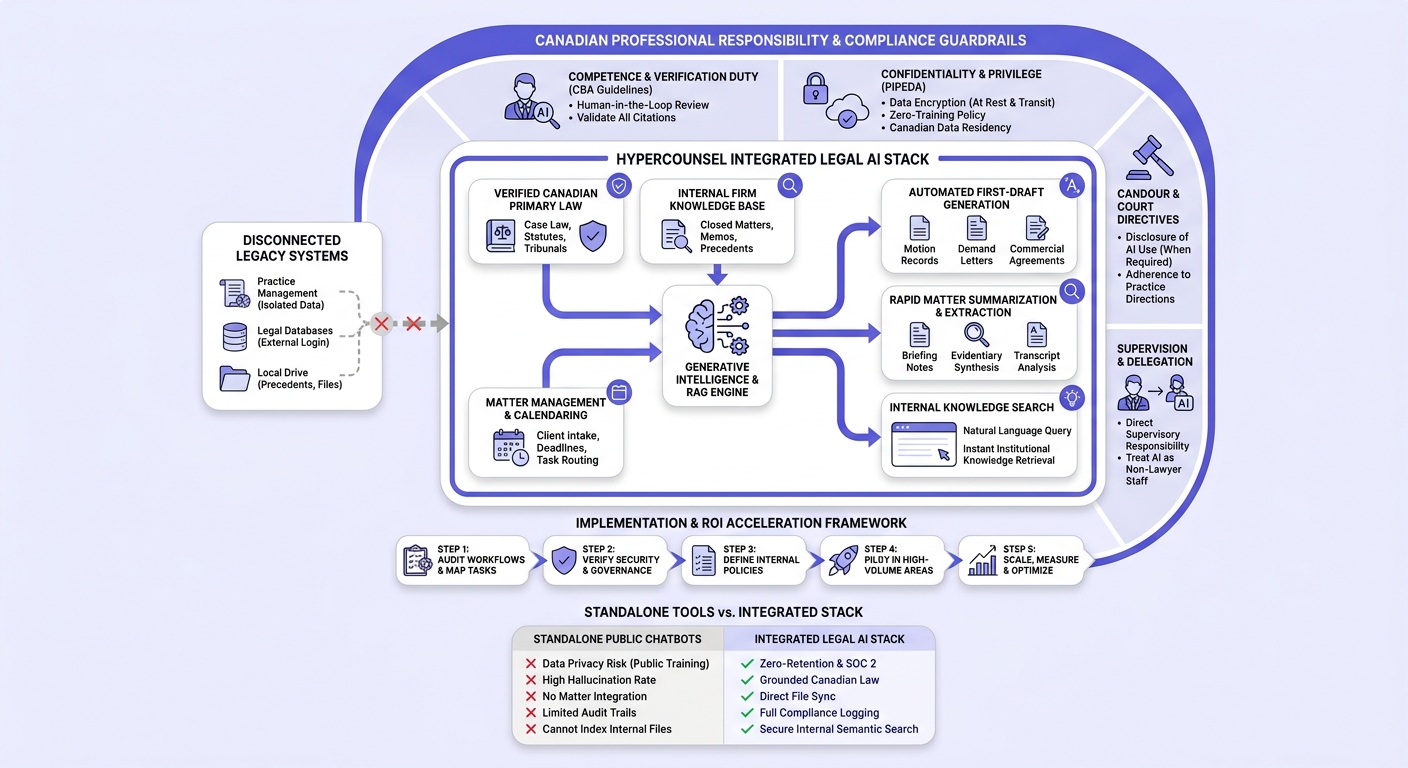 Infographic: Building an Integrated Legal Research and Drafting Stack for Canadian Law Firms
