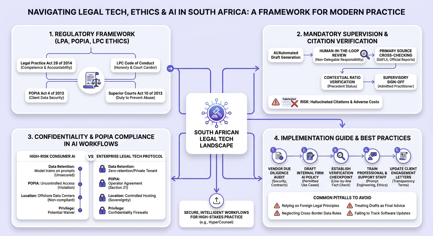Infographic: Legal Tech South Africa - Navigating Ethics, Supervision, and AI in Modern Practice