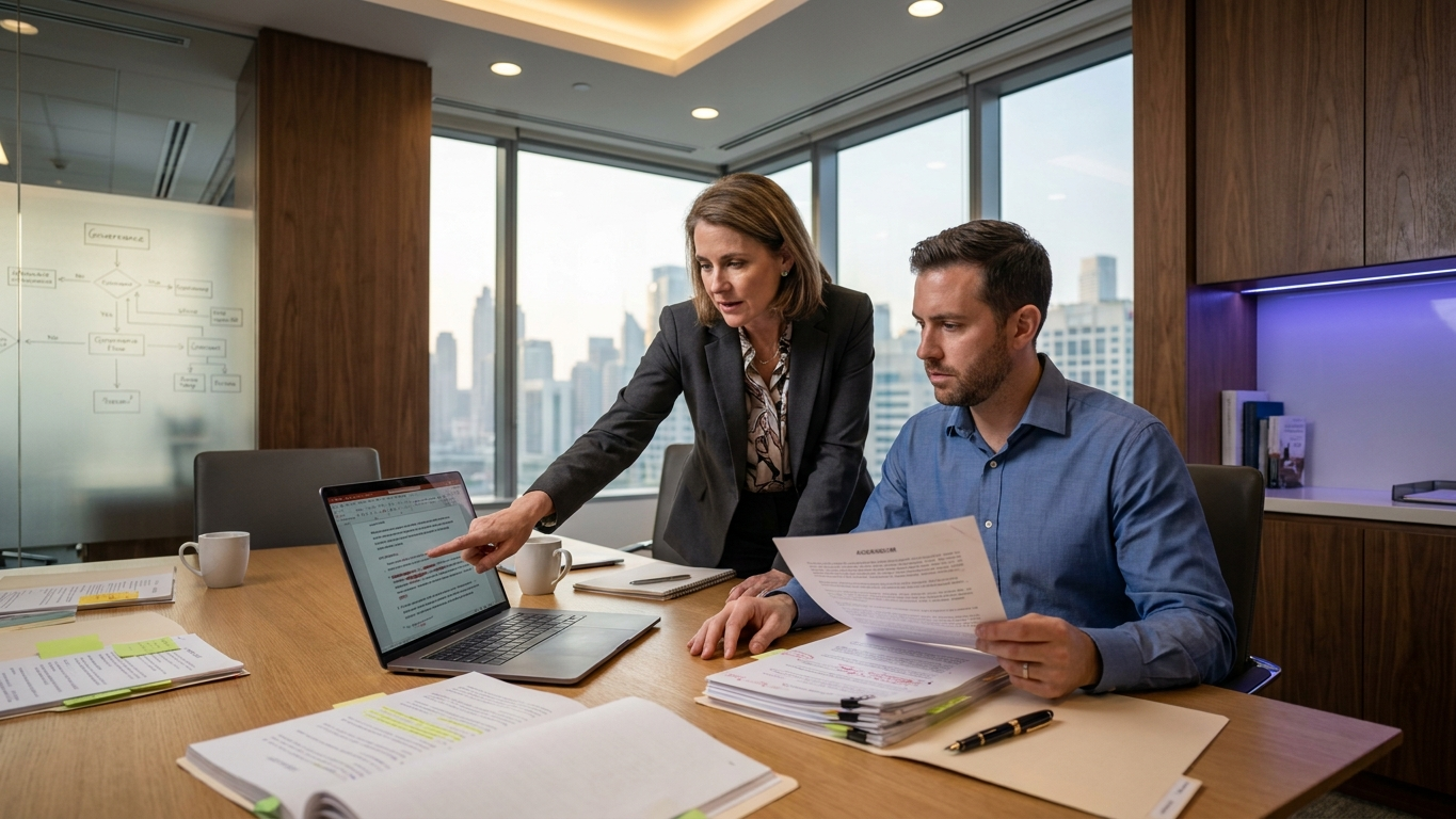 Contract analysis and legal tech compliance review