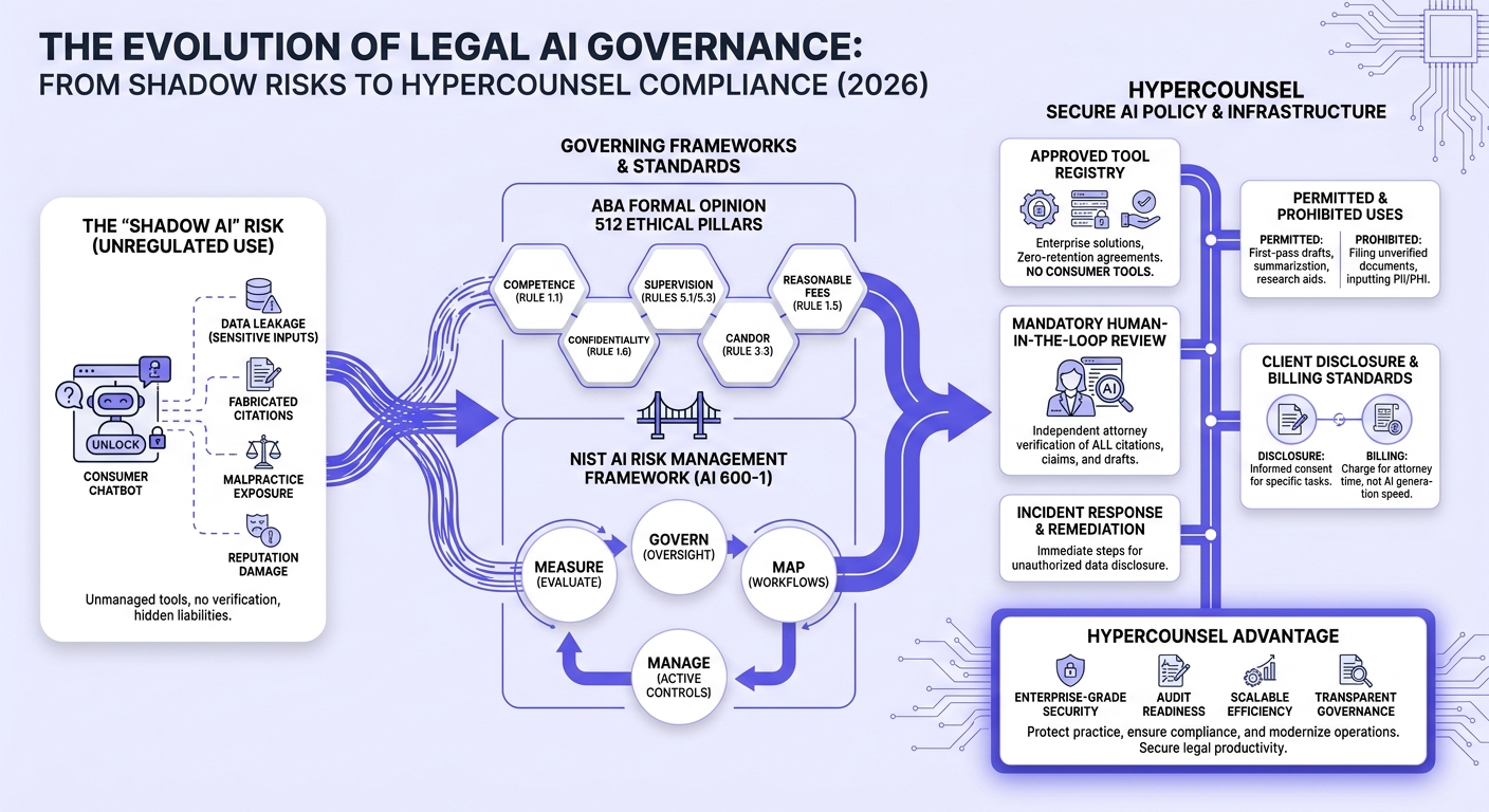 Infographic: Generative AI Governance, Ethics, and Policy Framework for Law Firms