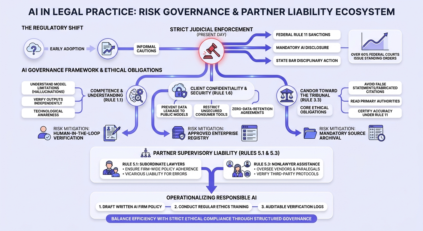 Infographic: Key Takeaways on AI Risk Governance, Partner Liability, and Supervision in Legal Practice